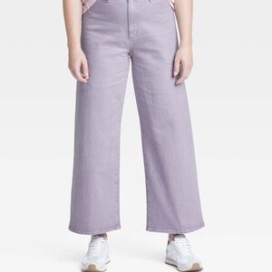 Universal Thread High Rise Sailor Wide Leg Jeans Purple Size 4 Ankle New